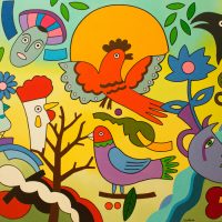 "Os Pássaros do Paraíso", 2014, óleo sobre tela, 130x97cm [INDISPONÍVEL / UNAVAILABLE]