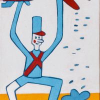 O Soldadinho de Chumbo com Prótese de Plástico, 2002, acrílico sobre cartão telado, 10x15cm – Ref CCPO16-082