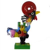 "Galo Catavento", 2017, madeira, tintas, diversos, 33x45x10cm [INDISPONÍVEL/UNAVAILABLE]