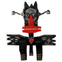 "Gato das Cobras", 2017, madeira, tintas, diversos, 36x45x15cm [INDISPONÍVEL/UNAVAILABLE]