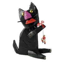 "Gato Freitas", 2017, madeira, tintas, diversos, 23x30x10cm [INDISPONÍVEL/UNAVAILABLE]