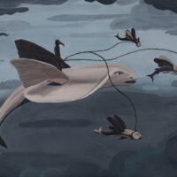 "Peixe Roubado", acrílico sobre tela, 47x36cm