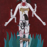 "Homem Zodíaco", 2017, acrílico sobre madeira, 39x56cm [INDISPONÍVEL / UNAVAILABLE]