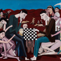 "Jogadores de Xadrez", acrílico sobre tela, 60x50cm [INDISPONÍVEL / UNAVAILABLE]