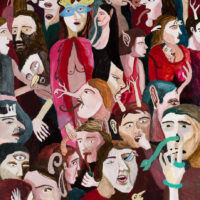 "Cada Cobra Seu Veneno", acrílico sobre tela, 50x70cm