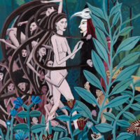 "Medusa na Floresta", acrílico sobre tela, 40x50cm [INDISPONÍVEL/UNAVAILABLE]