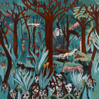 "Selva (Ciclo da Vida)", acrílico sobre tela, 60x60cm