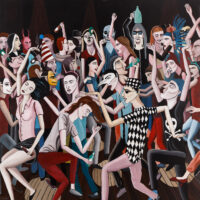 "Dancemania", acrílico sobre tela, 95x95cm [INDISPONÍVEL / UNAVAILABLE]