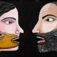 "Animais de Poder", 2018, acrílico sobre tela, 31x24cm [INDISPONÍVEL / UNAVAILABLE]