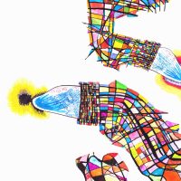 "Lagartos de Kandinsky", 2017, aguarela sobre papel, 70x50cm