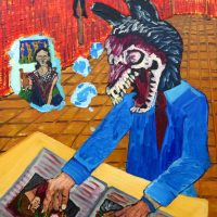 "Zombie Lobisomem, o Perguntador", 2017, óleo sobre tela, 50x70cm [INDISPONÍVEL/UNAVAILABLE]