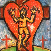 "Coração de Cristo", 2017, óleo sobre tela, 30x24cm