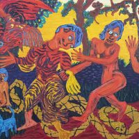 "A Dança” (a partir de André Derain), 2018, óleo sobre tela, 100x70cm [INDISPONÍVEL / UNAVAILABLE]
