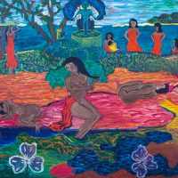 “Mahana no Atua (O Dia do Deus)” (a partir de Paul Gaugin), 2017, óleo sobre tela, 100x70cm [INDISPONÍVEL / UNAVAILABLE]