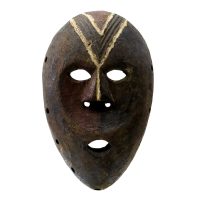 "Máscara Ritual", Kumu, R.D. Congo, século XX, madeira, pigmentos, 20x31x7cm [INDISPONÍVEL / UNAVAILABLE]