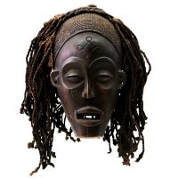 "Máscara Ritual Mwana Pwo", Chokwe, R.D. Congo, século XX, madeira, corda, 23x33x21cm [INDISPONÍVEL / UNAVAILABLE]