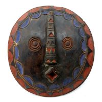 "Escudo", Bwa, Burkina Faso, século XX, madeira pintada, 31x35x7cm [INDISPONÍVEL / UNAVAILABLE]