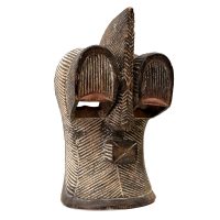 Songye, "Máscara", R.D. Congo, século XX, madeira, pigmento natural, 19x35x15cm [INDISPONÍVEL / UNAVAILABLE]