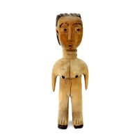 Ewe, "Boneca Gemelar Venavi", Gana, Togo ou Benim, madeira pintada, 6x17x5cm