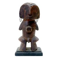 Figura Yanda, Zande, R.D. Congo, madeira, argolas de metal, 12x20x8cm (sem base) [INDISPONÍVEL/UNAVAILABLE]