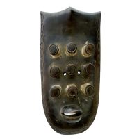 Grebo, "Máscara de Guerra", Libéria, século XX, madeira, 21x43x9cm