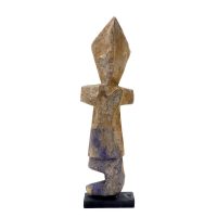 "Estatueta Aklama #144", Adangbé ou Ewe, Gana, século XX, madeira, vestígios de pigmento azul, 5x18x3cm [INDISPONÍVEL / UNAVAILABLE]