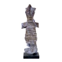 Ada Adan, "Par de Estatuetas Aklama #139", Gana, século XX, madeira, tecido, pigmento, 5x16x3cm [INDISPONÍVEL / UNAVAILABLE]