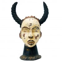 Máscara Ngbe, Ejagham (Ekoi), séc. XX, Nigéria, Madeira, pigmentos, 45x30cm [INDISPONÍVEL / UNAVAILABLE]