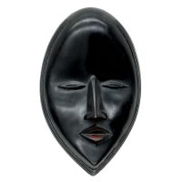 "Face Mask", Dan, Costa do Marfim, século XX, madeira, 14x22x5cm