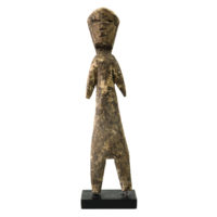 Figura Aklama, Adangbe, Gana, Séc. XX, madeira, pigmentos, 4x21x2cm – REF CCAK20-038