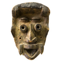 Máscara Tehe Gla (Bravery Mask), We/Guere/Kran, Libéria/Costa do Marfim, século XX, madeira, 12x32x12cm – CC20-070