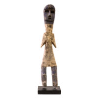 Figura Aklama, Adangbe, Gana, Séc. XX, madeira, pigmentos, 5x23x3cm – REF CCAK20-045
