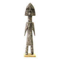 Figura Aklama, Adangbe, Gana, Séc. XX, madeira, pigmentos, 5x23x3cm – REF CCAK20-007