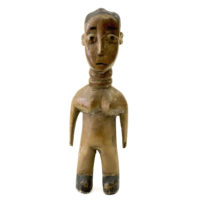 Figura Gemelar, Venavi, Ewe, Gana, Séc. XX, madeira pintada, 9x25x5cm – REF CC20-043 [INDISPONÍVEL / UNAVAILABLE]