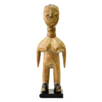 Figura Gemelar, Venavi, Ewe, Gana, Séc. XX, madeira pintada, 7x22x5cm – REF CC20-049