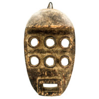 Máscara Kru, Grebo, Libéria, Séc. XX, madeira, pigmentos, 18x32x12cm – REF CCT21-003