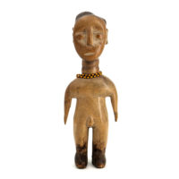 Figura Gemelar Venavi Masculina, Ewe, Gana, Séc. XX, madeira pintada, 10x24x6cm – REF CCT21-013 [INDISPONÍVEL / UNAVAILABLE]