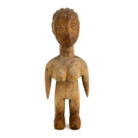 Figura Gemelar Venavi Feminina, Ewe, Gana, Séc. XX, madeira pintada, 8x22x6cm – REF CT21-021 [INDISPONÍVEL / UNAVAILABLE]