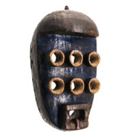 Máscara Kru, Grebo, Libéria, Séc. XX, madeira, pigmentos, 19x33x12cm – Ref CCT21-024