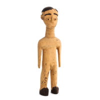 Figura Gemelar Venavi Masculina, Ewe, Gana, Séc. XX, madeira pintada, 7x22x4cm – Ref CCT21-052 [INDISPONÍVEL / UNAVAILABLE]