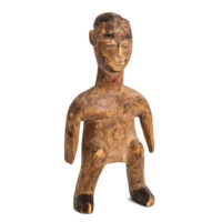 Figura Gemelar Venavi Masculina, Ewe, Gana, Séc. XX, madeira pintada, 8x16x5cm – Ref CCT21-054