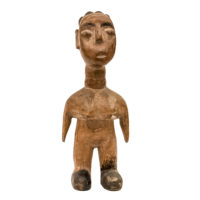 Figura Gemelar Venavi, Ewe, Gana, Séc. XX, madeira pintada, 8x21x7cm – Ref CC20-187