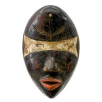Dan, "Máscara", R.D. Congo ou Libéria, século XX, madeira, pigmentos, 19x28x14cm