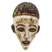 Máscara Ritual, Kongo, séc. XX, Zaire, Madeira, 25x12x13cm [INDISPONÍVEL / UNAVAILABLE]