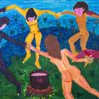 “A Dança das 5 Raças” (a partir de Henri Matisse), ZMB, 2017, Porto, óleo sobre tela, 100x70cm - CCZB17-018 [INDISPONÍVEL / UNAVAILABLE]