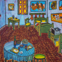 "O Quarto de ZMB Gogh" (a partir de Vincent van Gogh), ZMB, 2018, Porto, óleo sobre tela, 100x70cm - CCZB18-001 [INDISPONÍVEL / UNAVAILABLE]