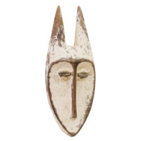 Hunter Mask, Lega, R.D. Congo, Séc. XX, madeira, pigmentos, 12x31x6cm – Ref CCT24-080
