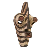 Máscara Kifwebe, Songye, R.D. Congo, Séc. XX, madeira, pigmentos, 21x46x15cm – Ref CCT24-084