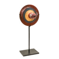 Pião (Gasing / Spinning Top), Sasak, Lombok - Indonesia, Séc. XX, madeira, metal, tintas, 12x12x11cm – Ref CCT24-119