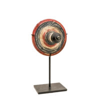 Pião (Gasing / Spinning Top), Sasak, Lombok - Indonesia, Séc. XX, madeira, metal, tintas, 12x12x11cm – Ref CCT24-120